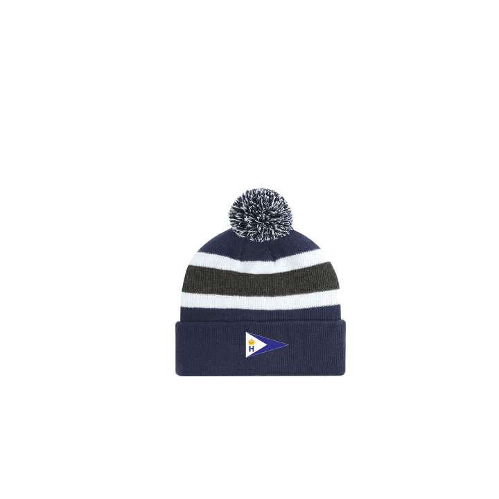 RHYC Winter Hat Striped with pom pom